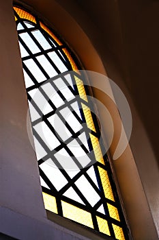 Light from stained glass window