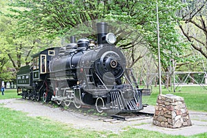 Light steam engine in Newhalem Washington near Seattle