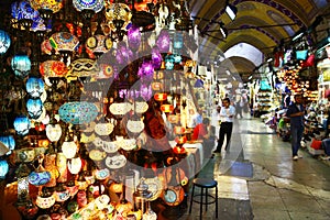 Light store in Grand Bazaar of Istanbul, Turkey