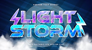Light Storm editable text effect Template