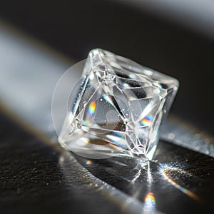 Light into a subtle spectrum of colors creating rainbow reflections