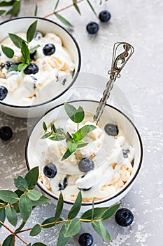 Light summer dessert made from whipped cream, meringues and fresh berries. Eaton mass