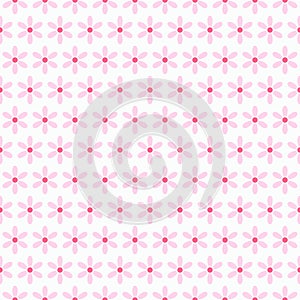 Light summer seamless pattern. Fond pink, white