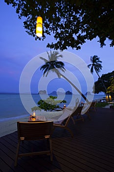 Light before sunrise at Kohisland Ngai,Trang Province,Thailand