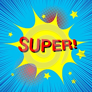 Light Super comic background