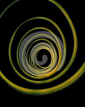 Light swirls on a black background, abstract