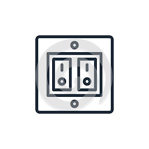 light switch icon vector from smart home concept. Thin line illustration of light switch editable stroke. light switch linear sign