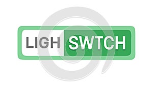 Light Switch On, Illuminated Toggle, vector design Generative AI