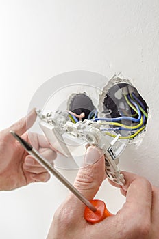 Light switch installation