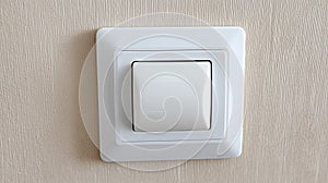 Light switch mounted on a beige wall in a modern interior setting