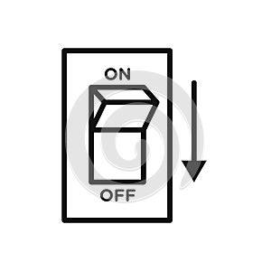 Light switch off icon isolated on white background