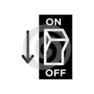 Light switch off icon isolated on white background