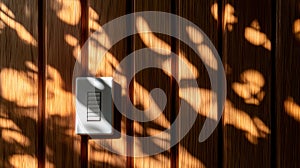 Light switch on the wall.