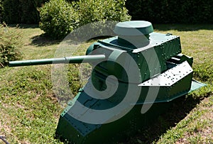 Light tank MS-1 T-18 as a stationary firing point on Poklonnaya Gora in Moscow