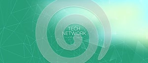 Light Technology Connection. Data Stream. Green