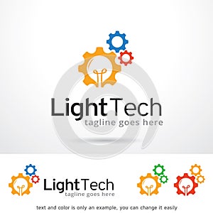 Light Technology Logo Template Design Vector