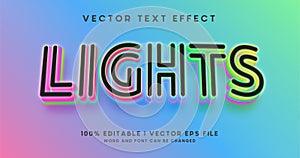 Light text effect style