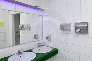 Light Toilet room in a public place