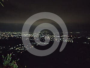 Light from the top of the world in the night