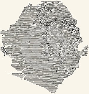 Light topographic map of Sierra Leone