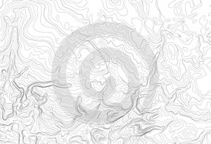 Light topographic topo contour map background concept, vector illustration