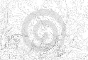 Light topographic topo contour map background concept, vector illustration photo