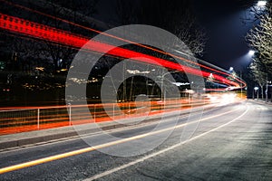 Light traces on traffic junctions