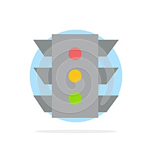 Light, Traffic, signal, Navigation, rule Abstract Circle Background Flat color Icon