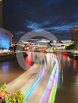 Light Trail Photography-Singapore River