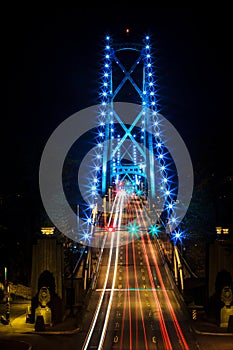 Light trails on Bridge