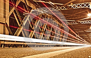 Light Trails on the Bridge, Cremona, Italy