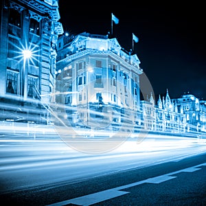 The light trails on the bund