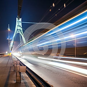 The light trails in Kiev