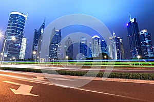 Light trails in shanghai