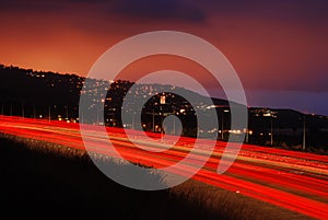 Light trails at Twilight