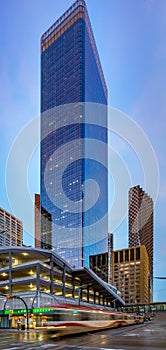 Light train in Calgary, Alberta, Canada.