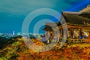 light up laser show at Beautiful Architecture in Kiyomizu-dera T