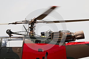 Light Utility Helicopter Rotor Engine with Cable Hoist