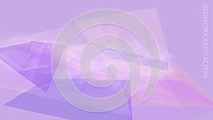Light violet geometric abstraction with overlapping shapes