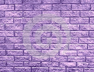 Merry Christmas & Happy New Year violet purple brick wall texture background. photo