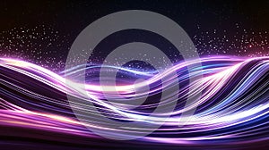 Light wave flowing starry background