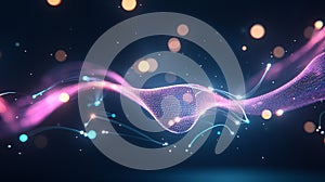 Light wave particle dynamic effect background