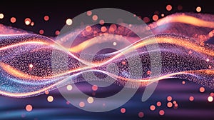 Light wave particle dynamic effect background