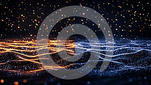 Light wave particle dynamic effect background