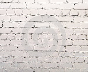 White brick wall texture background. photo