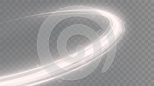 Light white Twirl. Png Curve light effect of white line. Luminous white circle. Light white pedistal, podium, platform