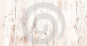 Light white wash soft wood texture surface as background. Grunge whitewashed wooden planks table pattern top view.