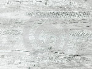 Light white washed soft wood texture surface as background. Grunge whitewashed varnished wooden planks table pattern top