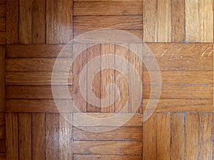 Light wood parquet.  Geometries of curves lines.  Perfect image for a background.