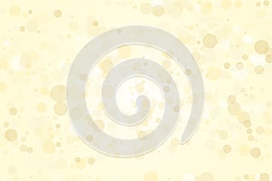 Light yellow, Golden bokeh background. Scalable vector illustration. Pattern with circles of different scale and transparency